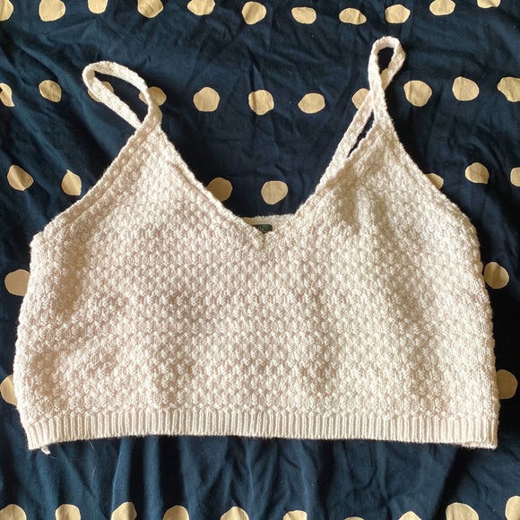 wild fable Tops - Cream knit crop top